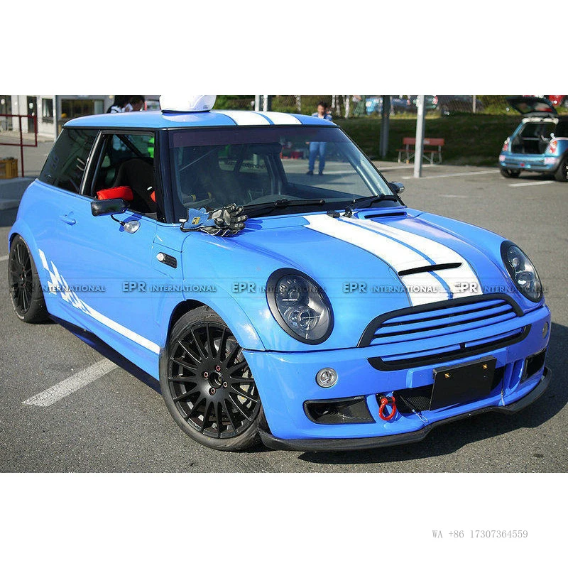 Hot for Mini Cooper/S R53 DAG model carbon fiber front lip spoiler small body kit JCW front splitter