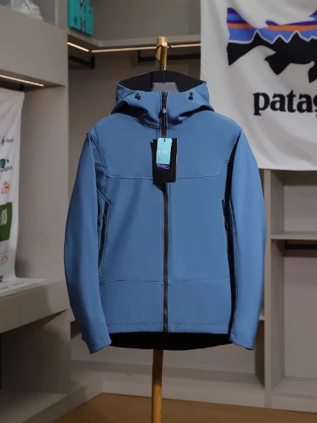 Chaqueta Softell para Hombre, Impermeable, Cortavientos, con Capucha, Forro Polar, Abrigo de Otoño e Invierno, ex, Mang...