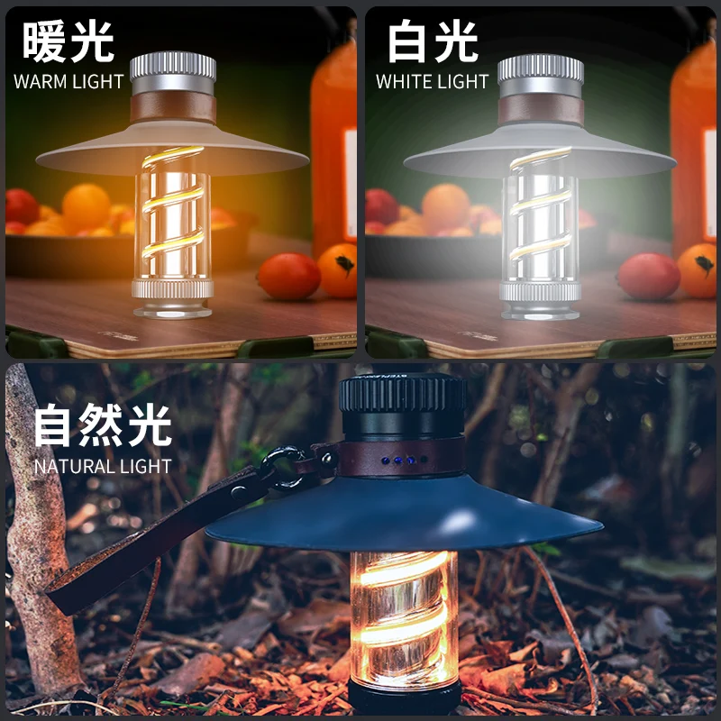 LiitoKala LF-818 Multi-Functional Portable LED Camping Light with Rechargeable 2000mAh 18650 Battery