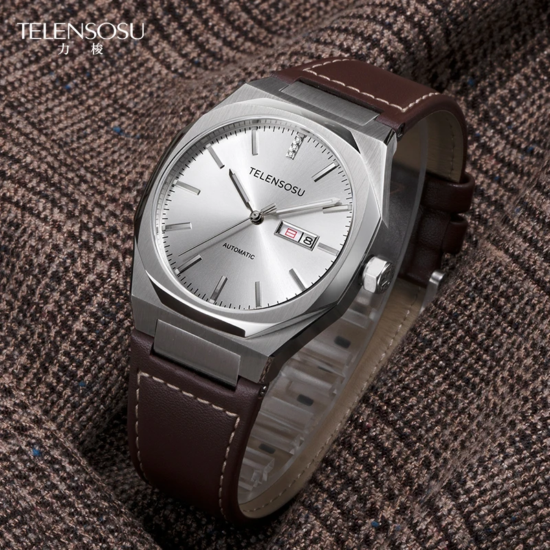 2025 New TELENSOSU Men's Watch Waterproof Sapphire Stainless Steel Automatic Mechanical Watch Gentleman Style Business Watch8806