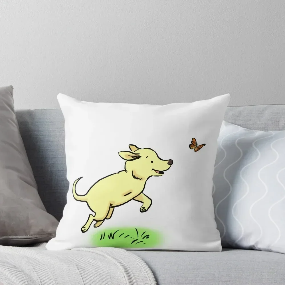 Tripod Dog, Three Legged Dog Playing Throw Pillow Sofa Covers For Living Room Cushions For Decorative Sofa pillow