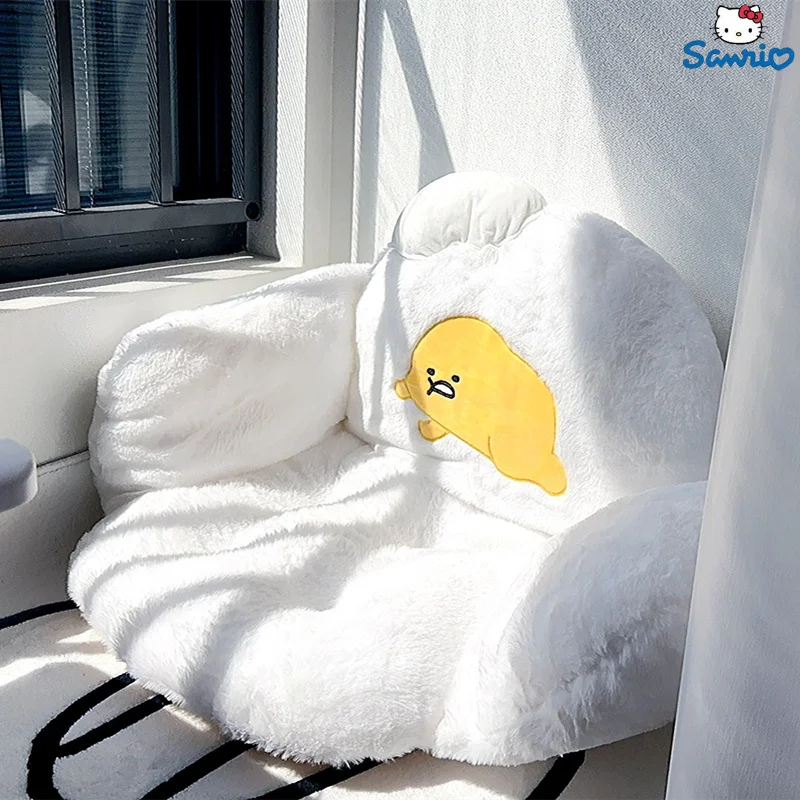 Anime Sanrio Gudetama Kuromi Melody Plush Doll Thickened Seat Cushion Kawaii Tatami Cushion Cute Nonslip Plushie Cushion Backre