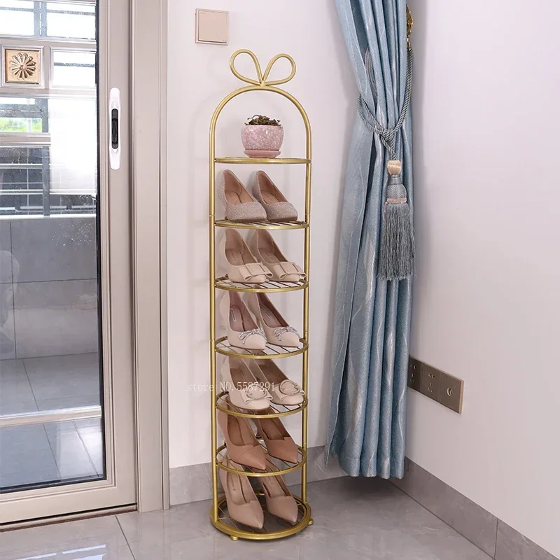 

Modern Shoe Rack Metal shelving home vertical Storage Entrance furniture iron Storage shelf plant stand simple shoe Cabinets