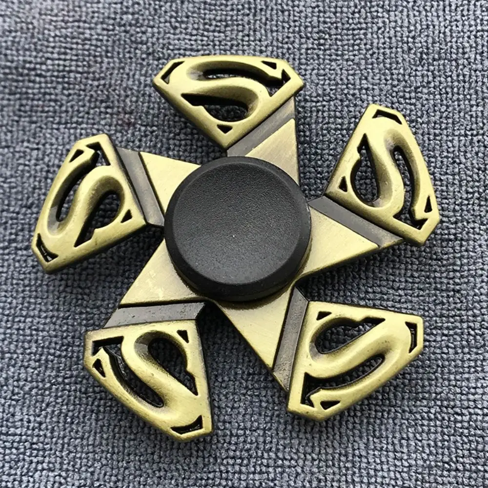 Gyro Spielzeug Messing Farbe Finger Spinner Zinklegierung ADHS Angst Fidget Spinner Außen Glatte Metall Hand Spinning Kinder Spielzeug