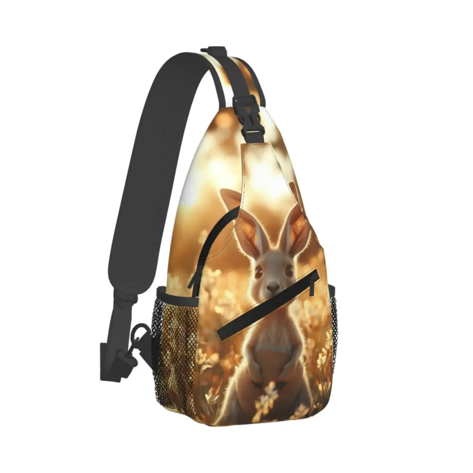 kangaroo Printing Men Crossbody Bag Large Chest Bag,Travel Hiking Sports Running,Personalized Gifts for Birthday Hand Bags