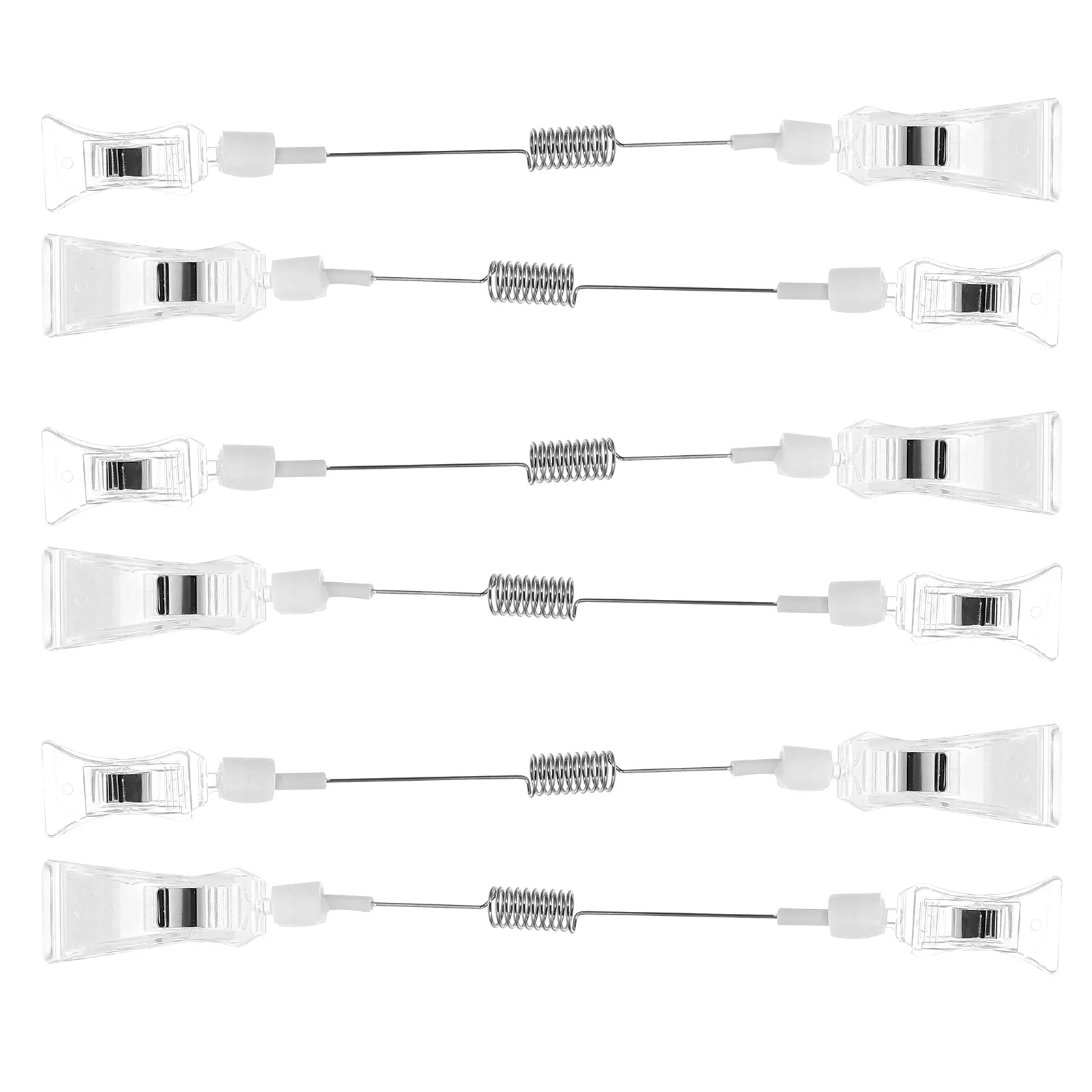 6Pcs Swivel Price Clips Clear Sign Holder Multi-Function Supermarket Merchandise Display Advertisement Sign Holders