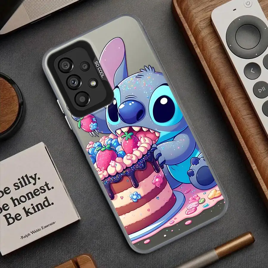 حافظة لهاتف سامسونج جالاكسي A12 A13 A14 A16 A22 A23 A24 A25 A32 A33 A34 Fundas غطاء شل ديزني كارتون لطيف غرزة