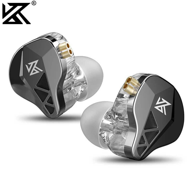 KZ EDXS IEM Earphones Dynamic Driver Bass Wired Earbuds Sport Noise Cancelling High Res in Ear Earphone with Detachable Cable