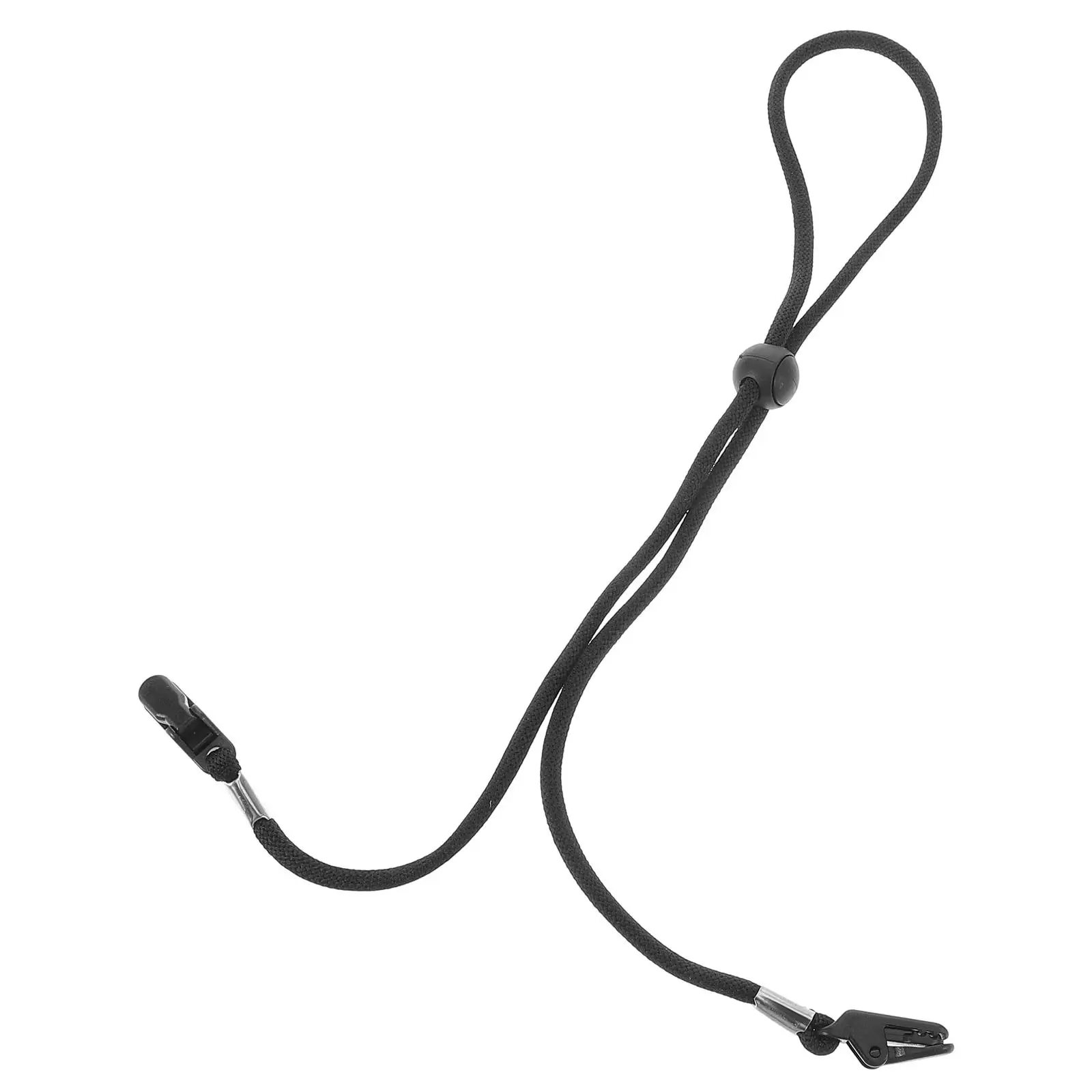 Windproof Rope Hat Adjustable Strap Clips Baseball Cap Black Chin Straps for Hats