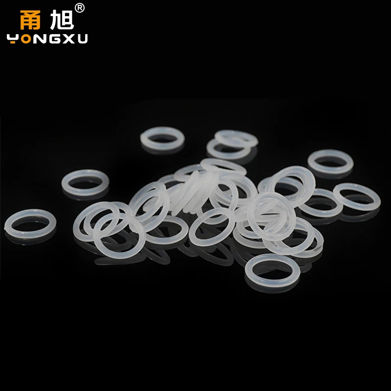 VMQ O Ring Seal Gasket Thickness CS1.9mm OD5-100mm Silicone Rubber Ring Insulation Waterproof Washer Non-toxic White Assortment