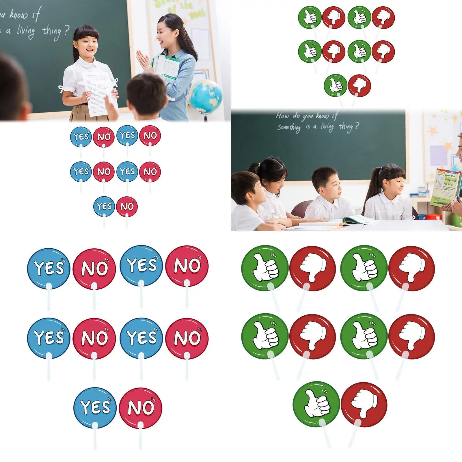 

10 шт. в классе, палитра взаимодействия в классе, таблички с двумя боковыми игровыми карточками на колесах