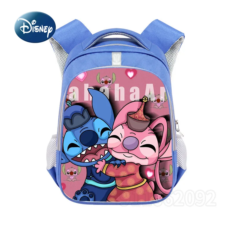 Mochila escolar Disney Stitch para niños, bolso de dibujos animados, mochila para niños, gran capacidad, alta calidad