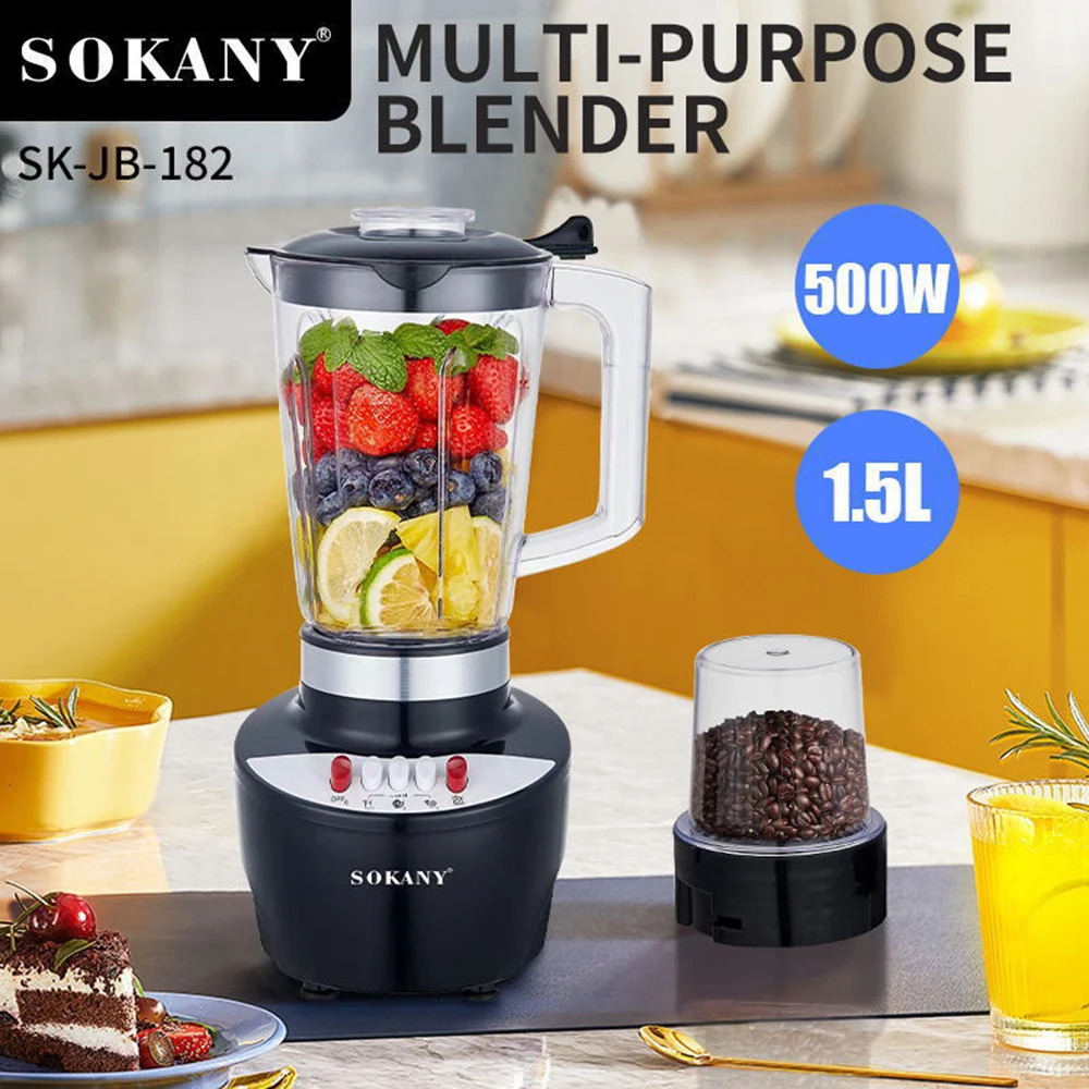 

1.5L Electric Juicer Fruit Mixer Machine Portable Blender For Kitchen Coffee Grinder Juice Maker Food Processors Home 220V 믹서기