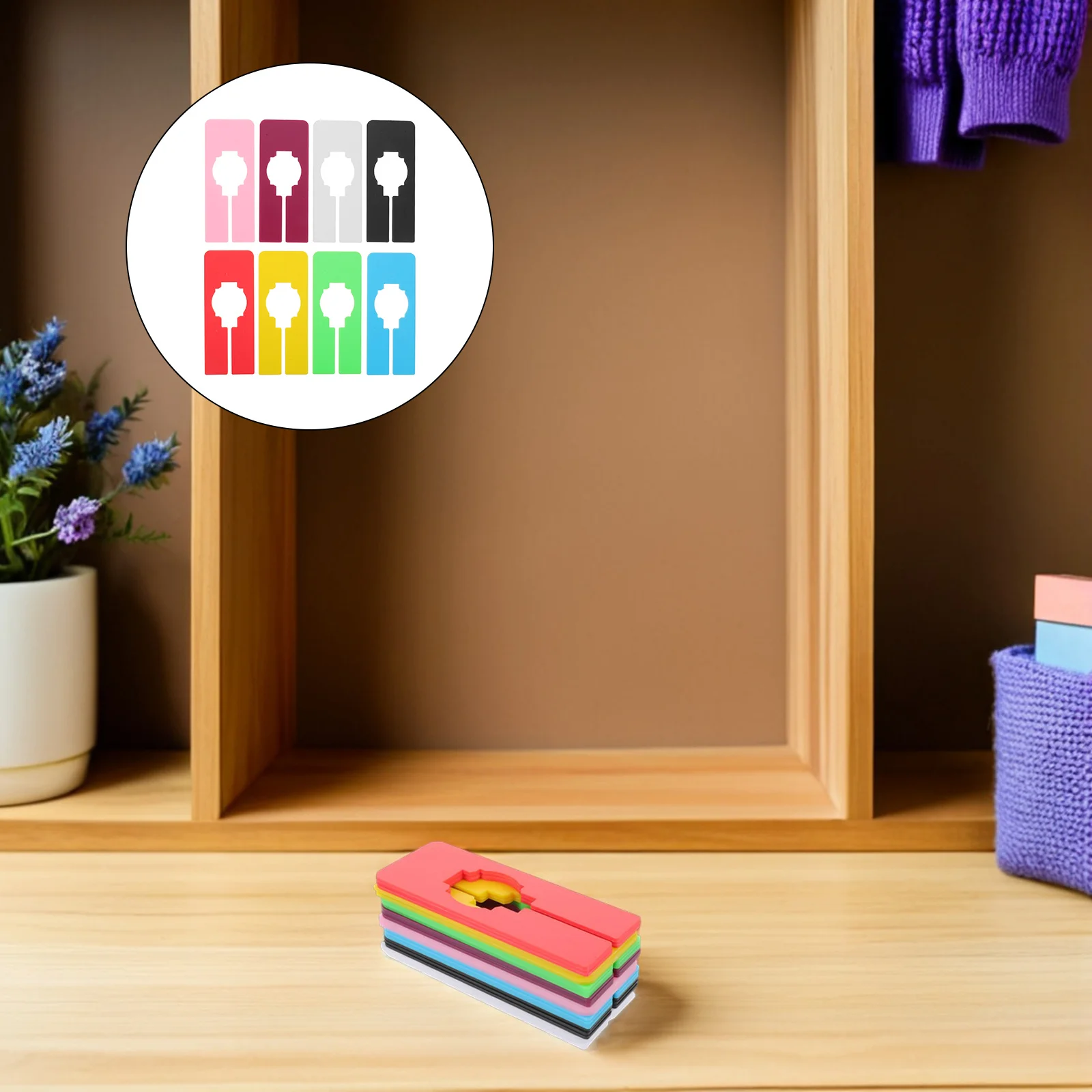 

24Pcs Plastic Clothing Rack Dividers Reusable Closet Organizers Wardrobe Hanger Rod Separators Shelf Dividers Closet Hanger Rod