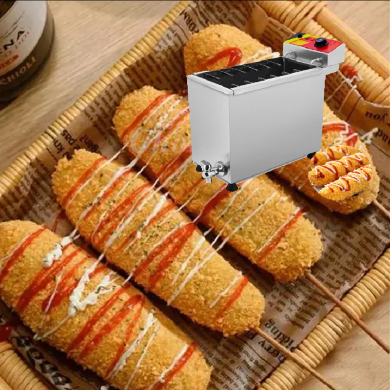Electric Cheese Hot Dog Fryer With Large Capacity Commercial Sausage Fryer