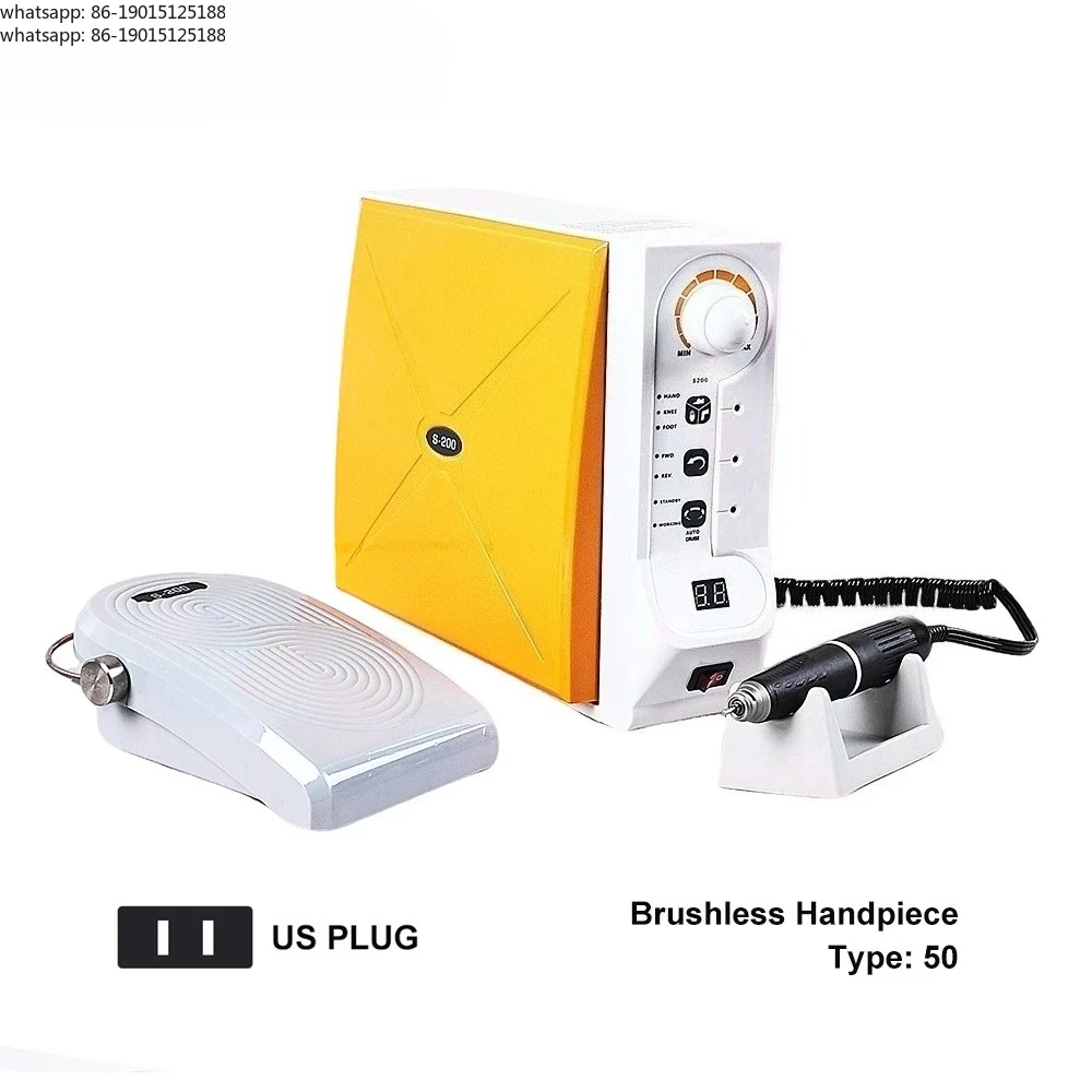 

60000 RPM brushless micro motor grinder with manual/knee control/foot speed control, suitable for dental laboratory equipment