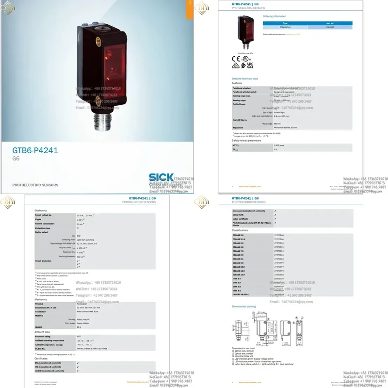 SICK Diffuse Reflection Photoelectric Sensor GTB6-P4241 Order Number 1082863 Photoelectric Switch IN Stock Brand