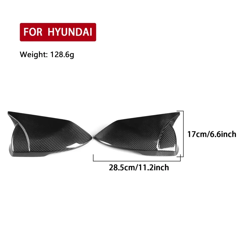 paste Style Carbon fiber Rearview mirror housing Shell cover For Hyundai Elantra 2021-2023