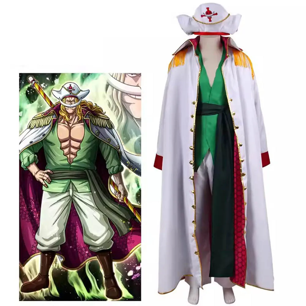 

Anime Shirohige Whitebeard Edward Newgate Cosplay Costume Uniform Suit Set Outfit Halloween Cosplay Costume Hat accessories