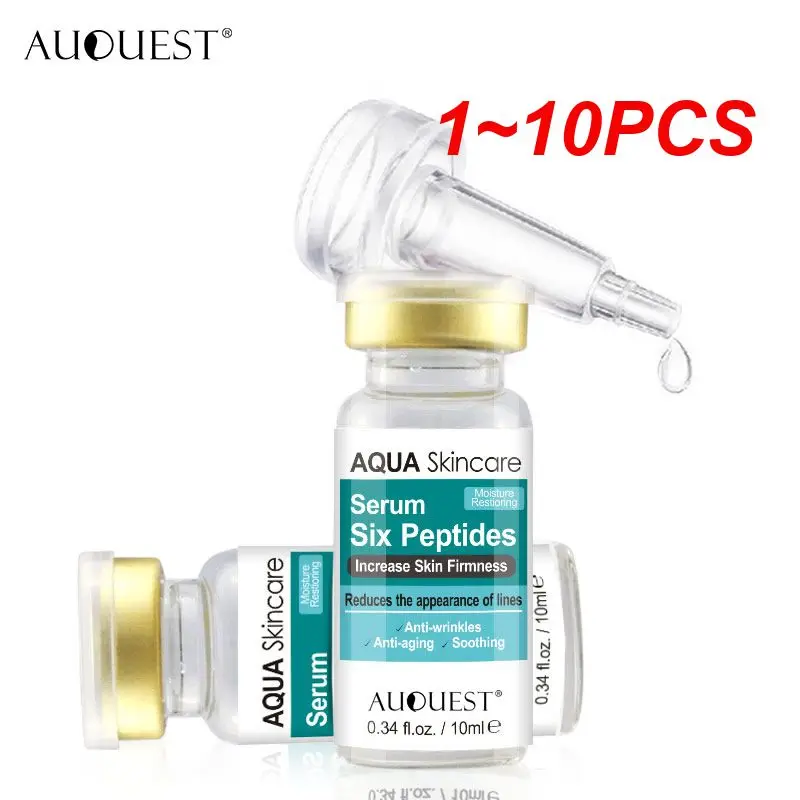 1~10PCS 10ml Six Peptides Serum Liquid Coenzyme Q10 Hyaluronic Acid And Anti-wrinkles VC Whitening Collagen Face Lift Skin Care