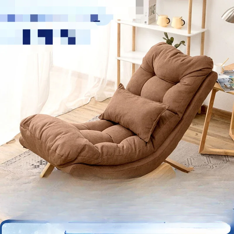 

Send solid wood adult rocking chair home living room free Internet celebrity lazy recliner