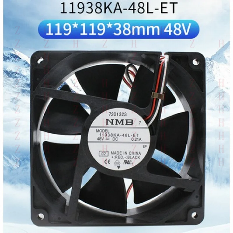 

XXZ ДЛЯ NMB 11938KA-48L-ET 12038 48 В 0,21 А 12 см Охлаждающий вентилятор 3-проводной