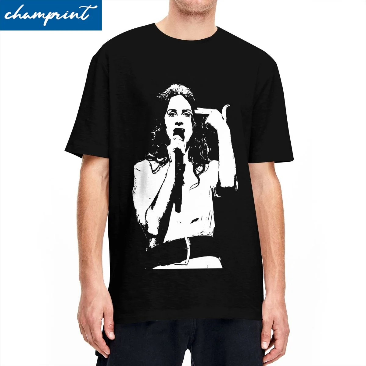 Vintage Memorable Hand Sign Lana Del Rey Retro Design T-Shirt Men Crewneck Short Sleeve Clothes Cotton Tops Shirts