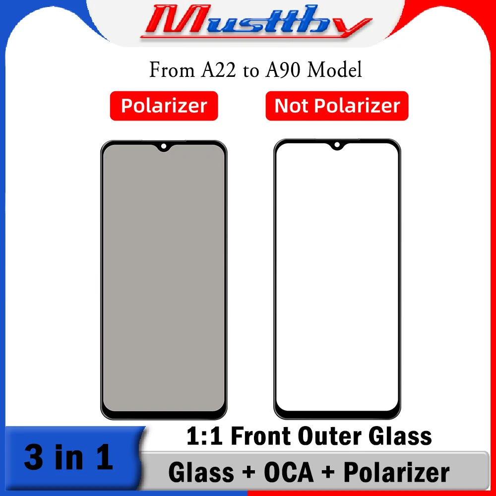 

Musttby 10pc S20FE G781 Front Screen Glass+OCA+Polarizer Film Replacement For Samsung Galaxy A22 S20 FE 5G Repair