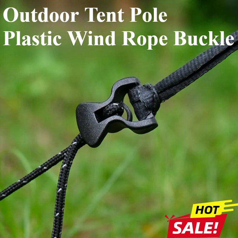 Outdoor Camping Extension Cord - เชือกยึดเต็นท์สำหรับตั้งแคมป์ 10 ชิ้น พร้อมตัวล็อค เชือกปรับความตึง อุปกรณ์เสริมสำหรับกระเป๋าเป้