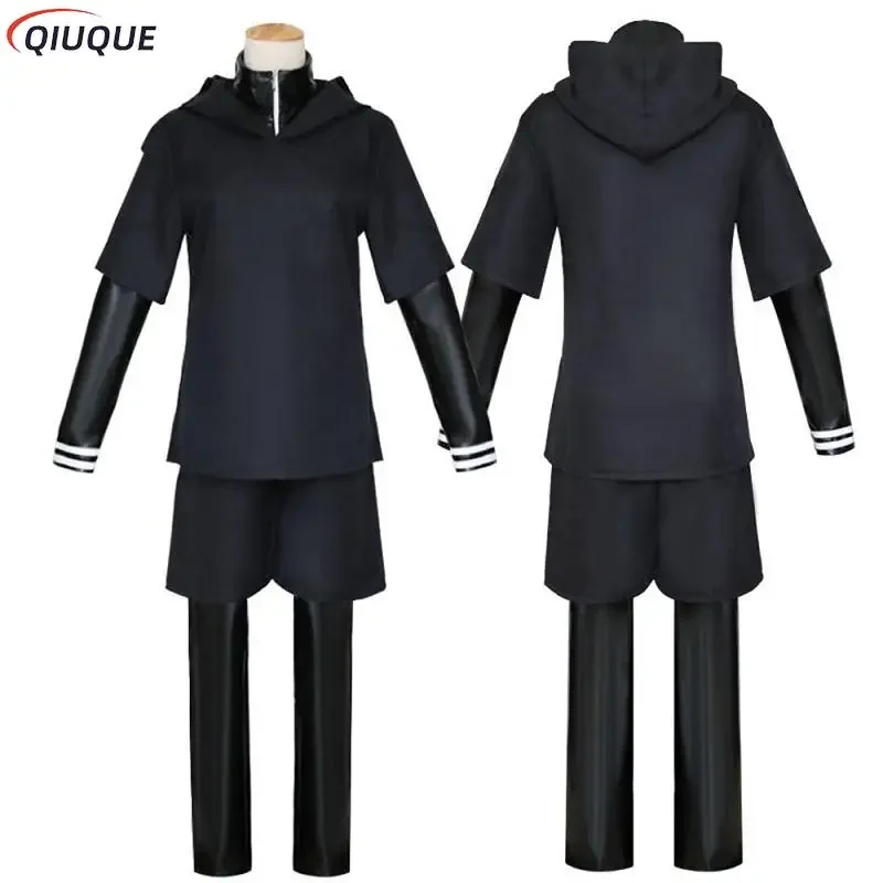 Kaneki Ken Cosplay Kostuum Hoodie Jasje Broek Shorts Full Set Outfits Mannen Uniforms Maskers Anime Comic Pak Rekwisieten Accessoires