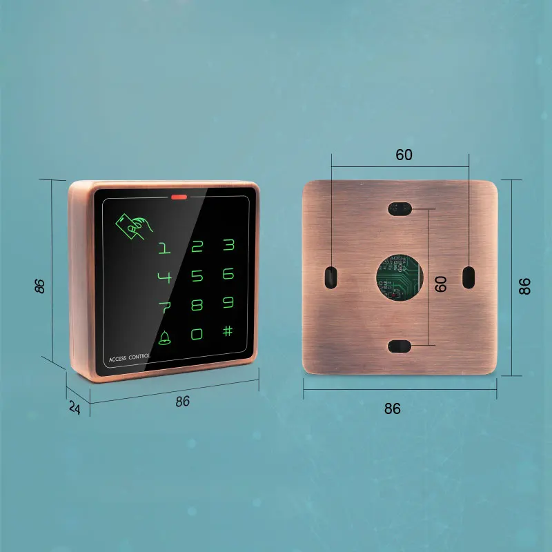 RFID Metal Access Control System Touch Keypad ID Card 4000 User Waterproof IP66 2pcs Mother Card 10pcs Tag