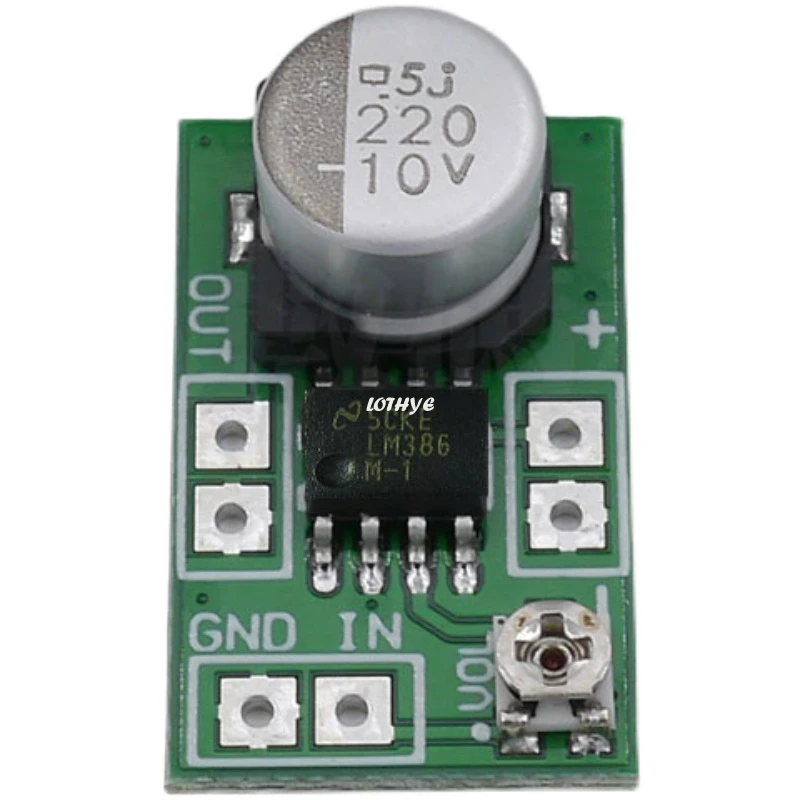 Mini amplificateur de puissance réglable LM386, module d'amplification audio MP3 miniature, amplificateur de signal audio DC 3.8V-12V, 150mA 5V