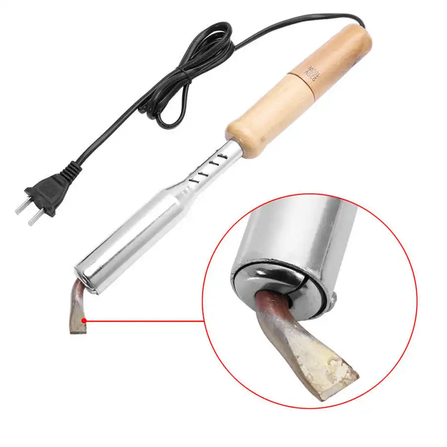 50W 75W 150W 200W 300W Electric Soldering Iron Solder Welding Chisel Tip Wood Handle Home Tool Soldering