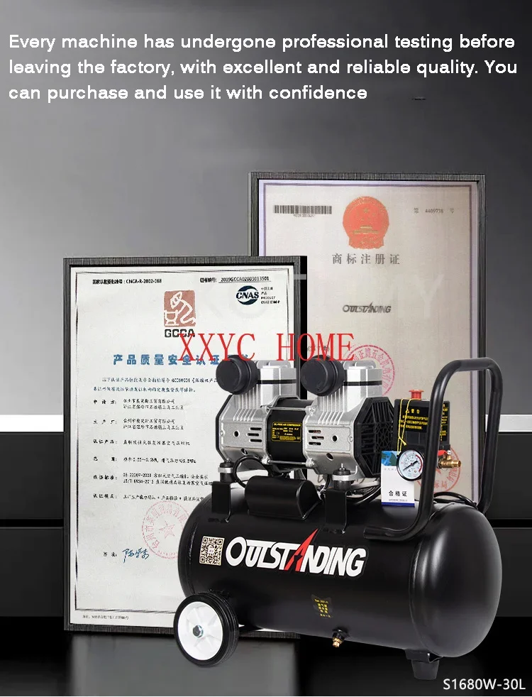 Silent Air Pump For Air Compressor Small Oil-free  Compressor Industrial Grade 200V Portable Woodworking High-pressure  Pu