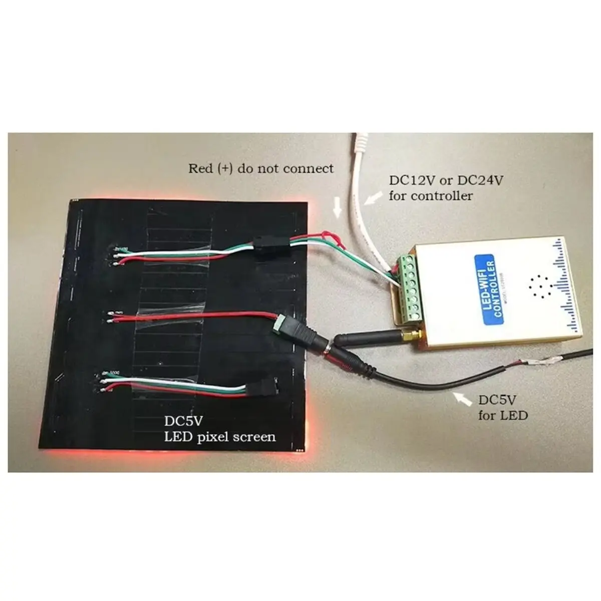 LC2000B WIFI SPI Music Spectrum RGB Controller for WS2812B LED Digital Pixel Strip 8-2048 Pixel LED Screen with Built