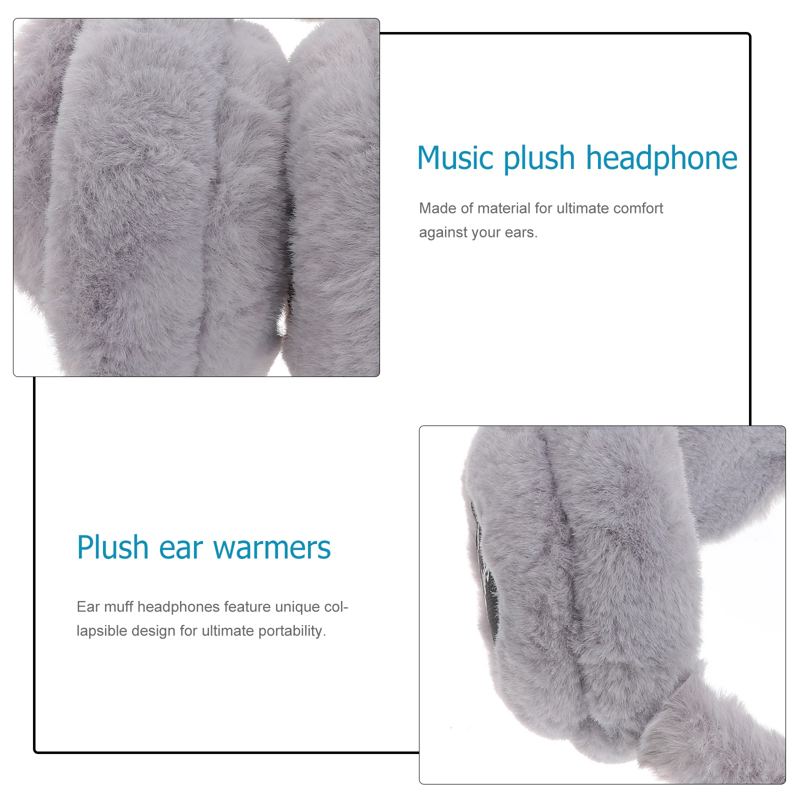 Winter Headbands for Women Earphone Music Plush Headphone Electric Earmuff