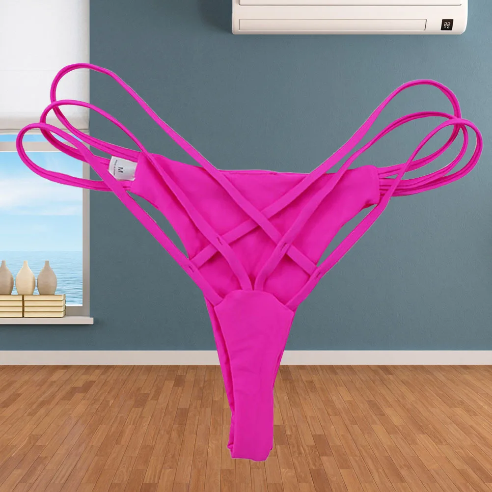 Mutandine da bagno leggere e comode da donna nere a vita bassa, taglia L, in tessuto liscio, ideali per costumi da bagno da spiaggia e piscina