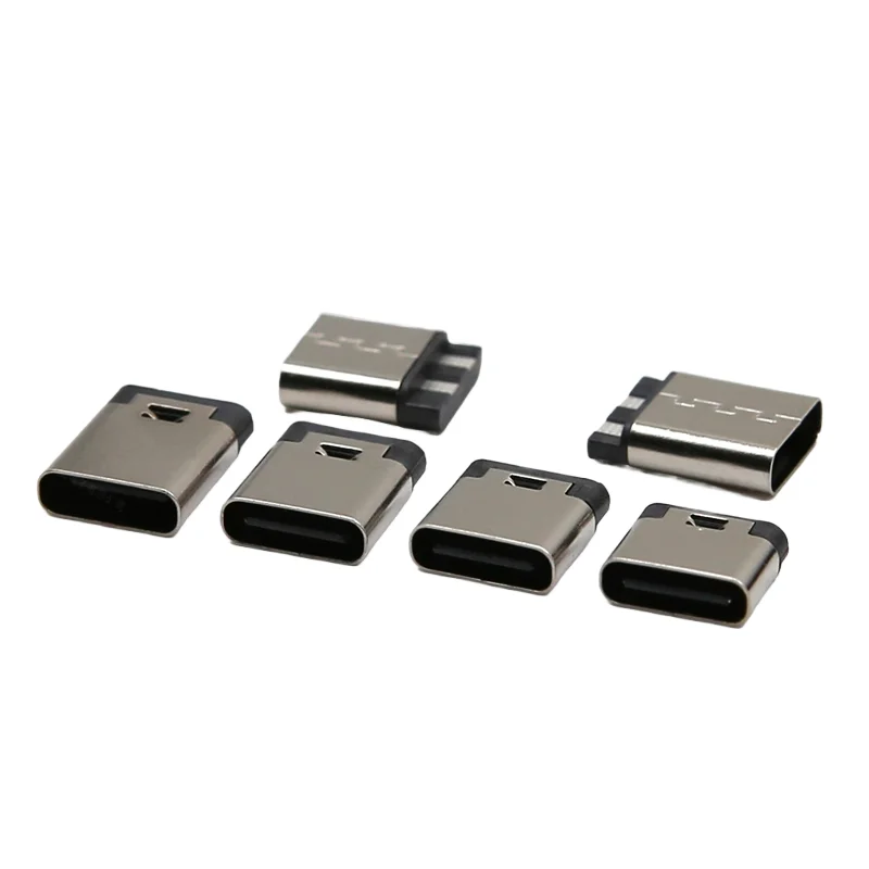 20pcs TYPE C 2 Pin Female Socket Connector Welding Line Type Charging Port Plug Socket Power USB TYPE-C 2P H=6.9/8.6/10/11.5mm