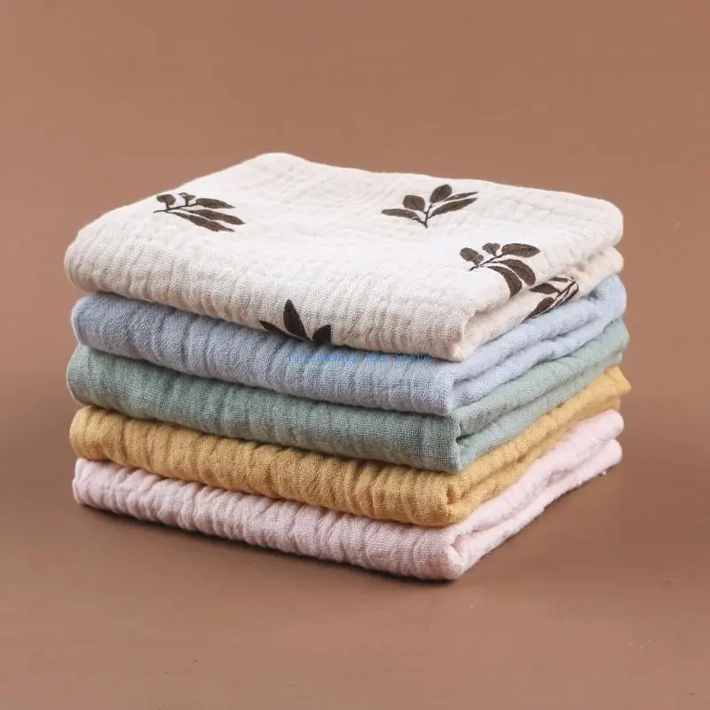 

F1CB 5Pieces Infant Towel Breathable Saliva-Towel Fast-Dry Face Cloths Baby Product