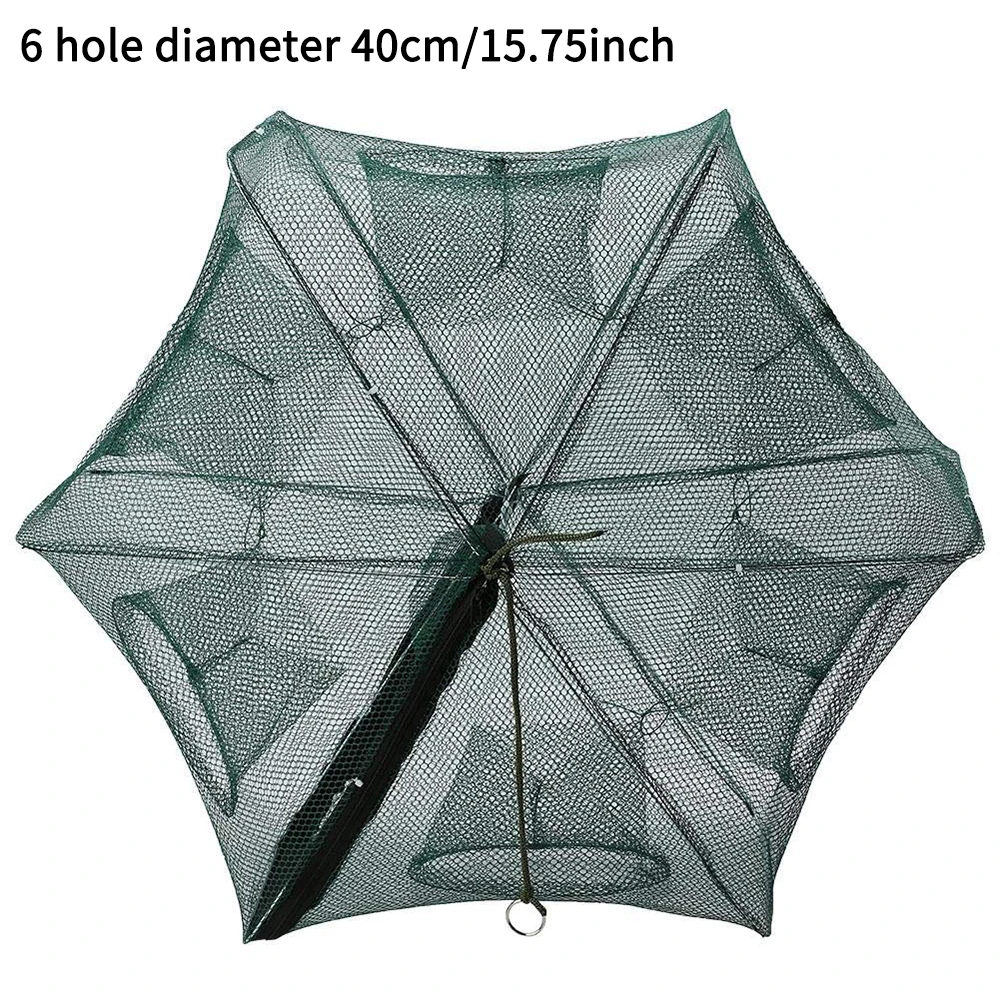 Cast Dip Cage for Fish, Shrimp, Minnow, Crayfish, Crab Baits,Fishing Net, Foldable Crab Trap with Zipper, 6/8 Holes