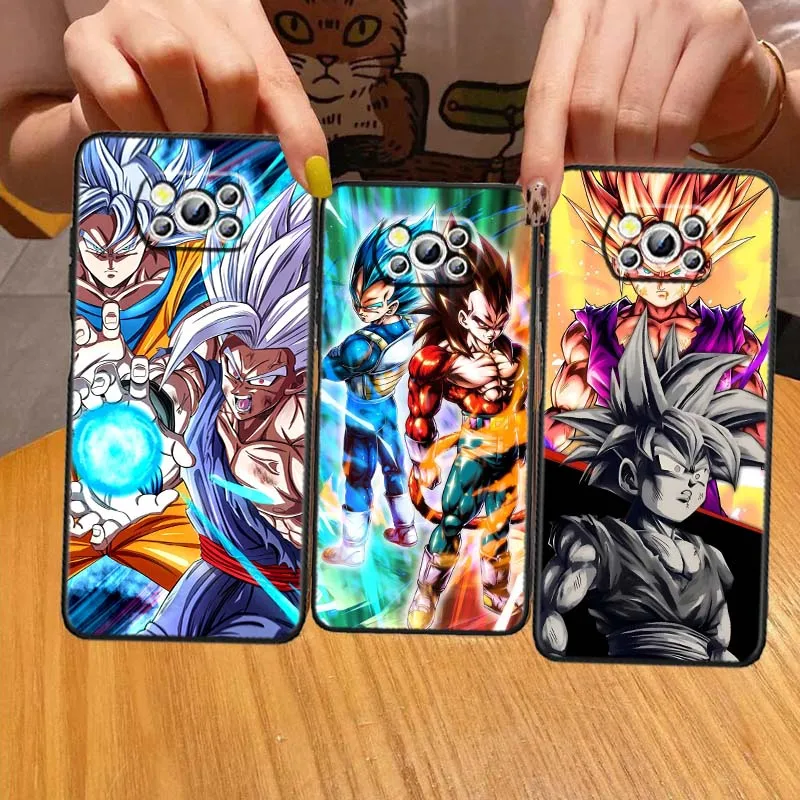 

Luxury Cartoon Goku Cool For Xiaomi Mi Poco F3 F4 F5 F6 X3 X4 X5 X6 X7 M3 M4 M5s M5 M6 GT Pro 5G Black Phone Case