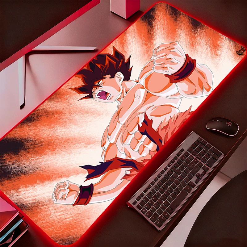 RGB Mouse Pad Dragon Ball Backlight Gaming Accessories Computer Speed Mini Pc Gamer Keyboard LED Desk Mat Mousepad Durable