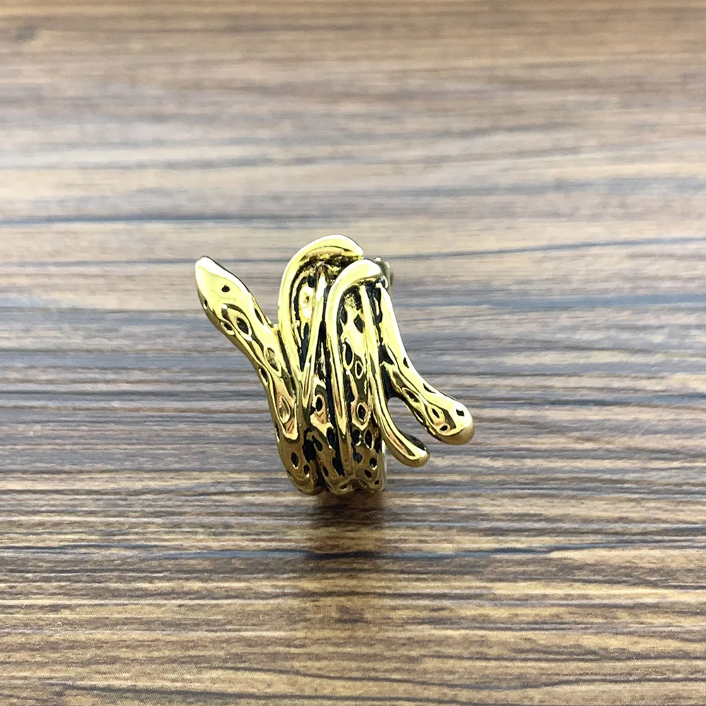 Hobbit Thranduil Golden Snake Ring LOTR Elf King Legolas Fashion Jewelry Fan Gift High Quality