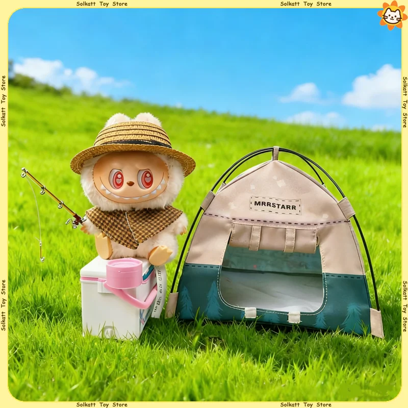 MRRSTARR Mini Campingzelt 10cm Puppenhaus Spielzeug Mikro-Landschaft Fotografie-Requisite Miniatur-Szenerie Dekoration Winziges Zelt Geschenke