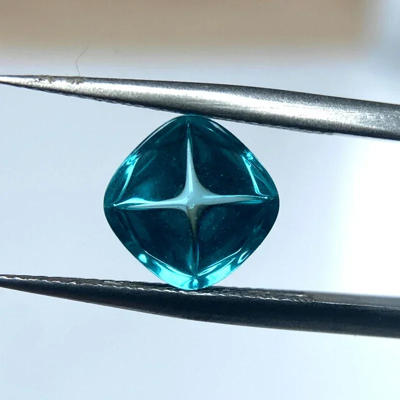 

Sugar Tower Shape Lab Grown Paraiba Neon Blue Color VVS1 DIY Ring Necklace Earrings Main Materials with Certificate Wholesale