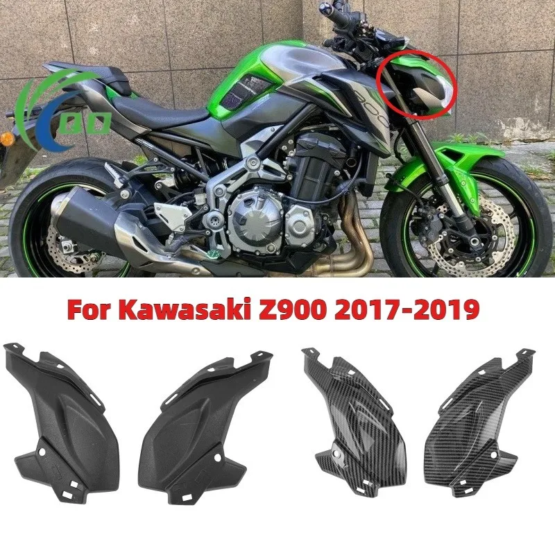 

Z900 Motorcycle Carbon Fiber Front Side Nose Cover Headlight Panel Fairing Injection Fit For Kawasaki Z 900 2017 2018 2019 ABS