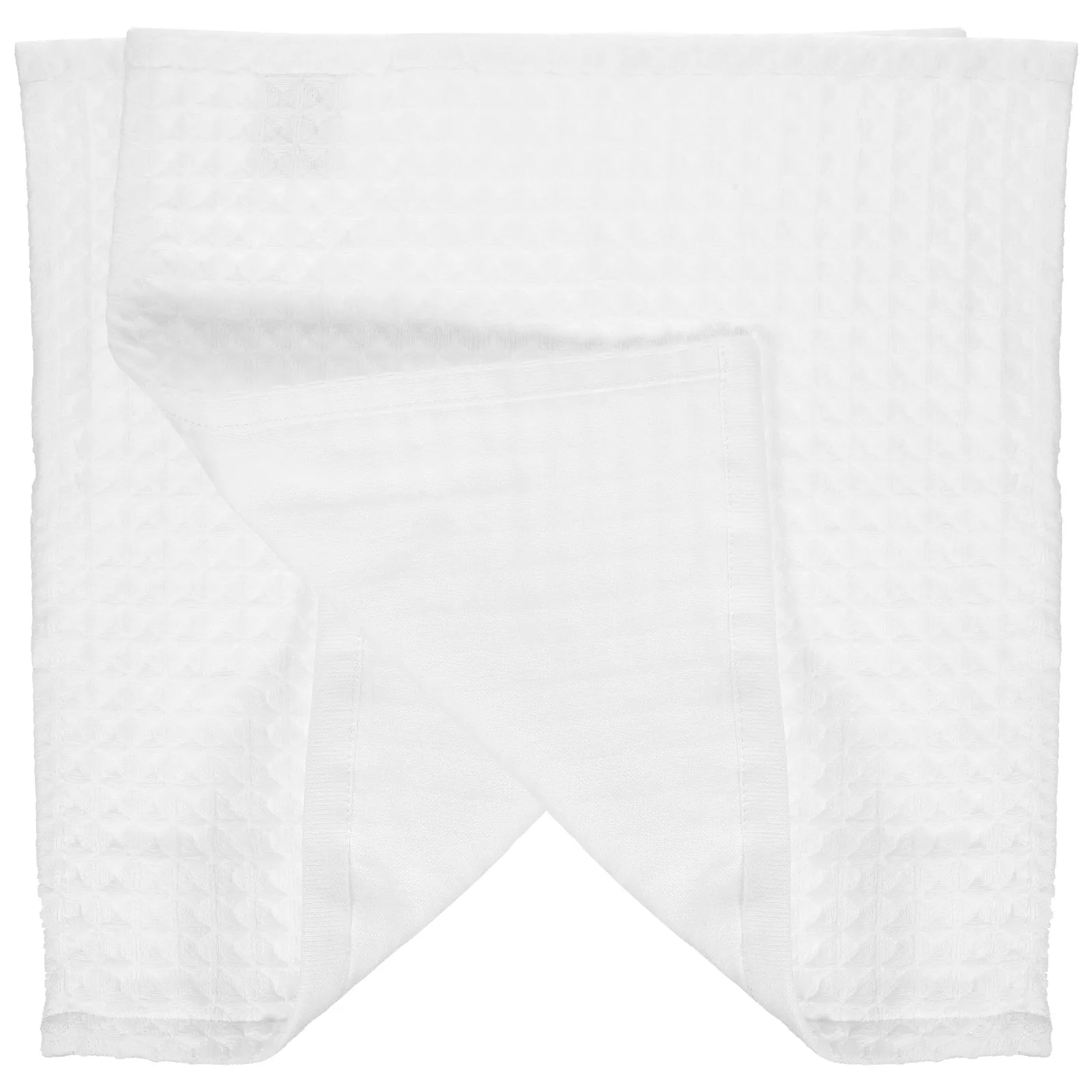 

2pcs White Wafer Grid Square Towels Soft Cotton Facial H Washcloths Absorbent Bath Baby Clean Cloth Small Towels
