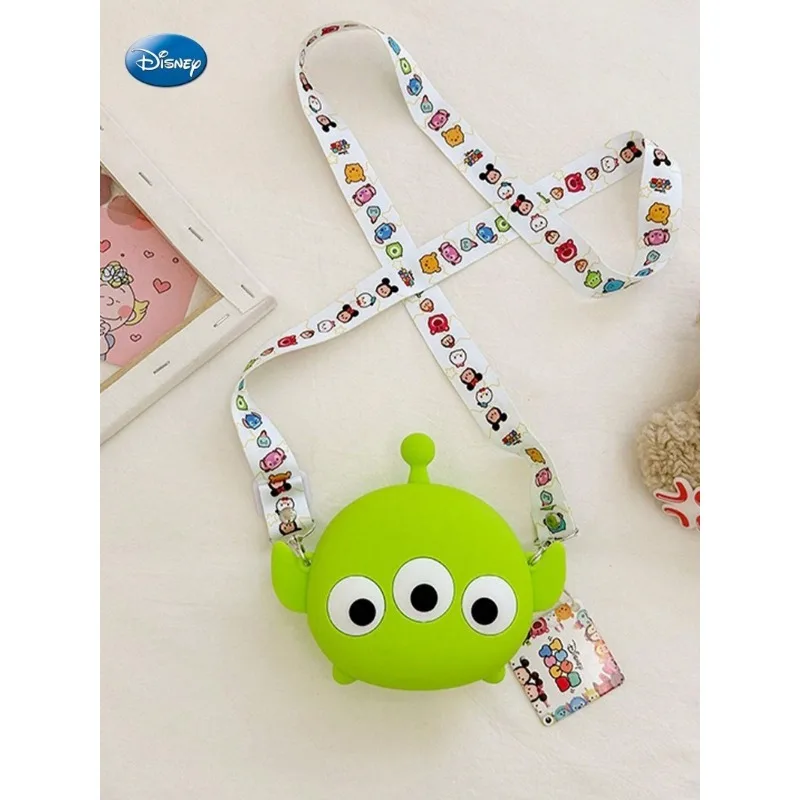 Disney Bag Mike Wazowski Cute Silica Gel and Compact Crossbody Lightweight and Cartoon Girl Pericardial Children Change Storage