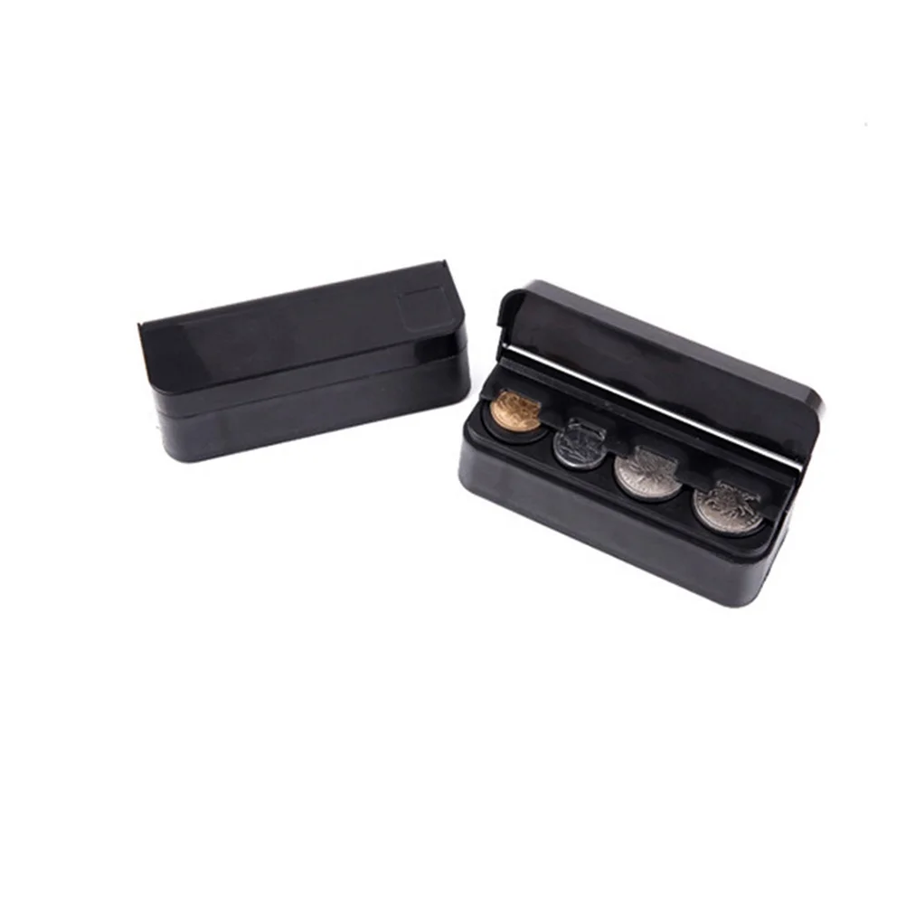 2Pcs Box Plastic Organizer Storage for Loose Change Easy Install Holder Money Bank Holder