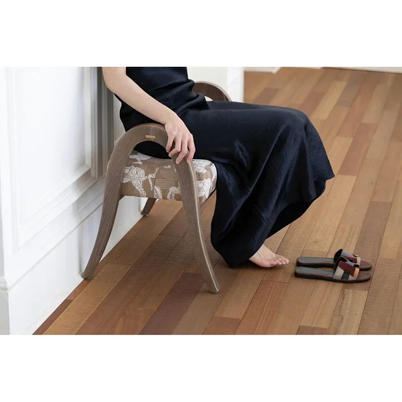 Embroidery shoe changing stool, multi-use solid wood bed tail plus study pedal